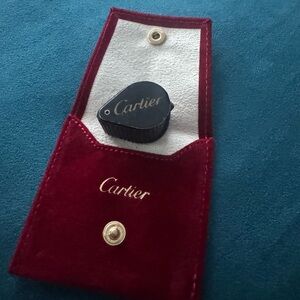 Cartier Black Folding Loupe with Red Velvet Pouch